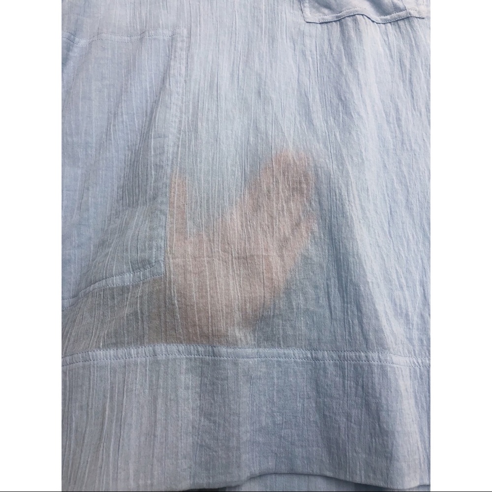 The Vermont Country Store Blue Cotton Blouse - Picture 12 of 16
